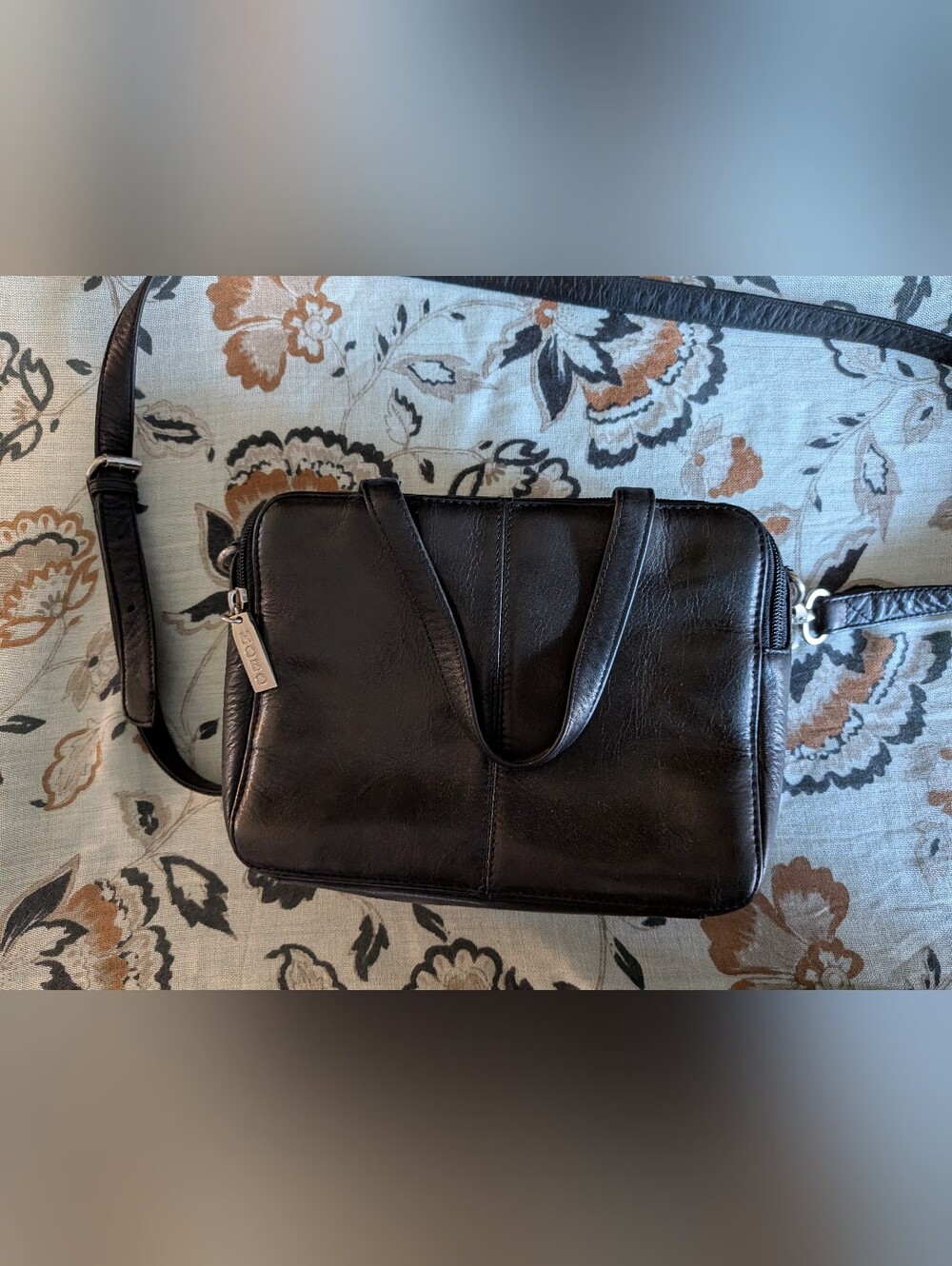 HOBO Black Leather Crossbody Satchel